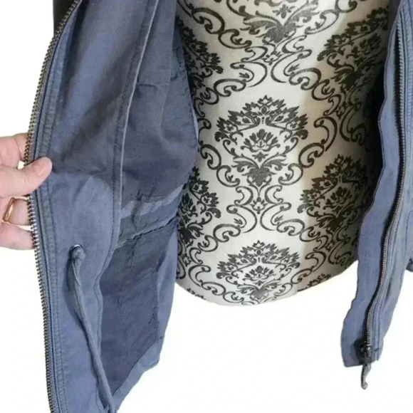 Madewell Fleet Jacket Dusty Blue Light Zipper Long Sleeves Women's size Medium - Picture 7 of 16